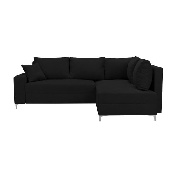 Canapea extensibilă Windsor & Co Sofas Zeta, negru, partea dreaptă