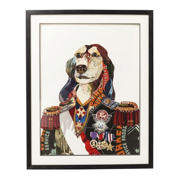 Tablou Kare Design Art General Dog, 72 x 90 cm