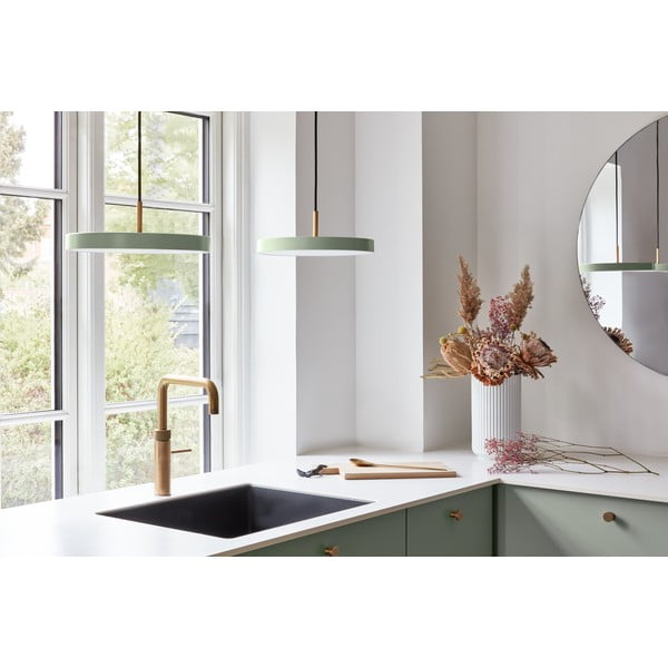 Lustră verde-deschis LED cu abajur din metal ø 31 cm Asteria Mini – UMAGE-image-1