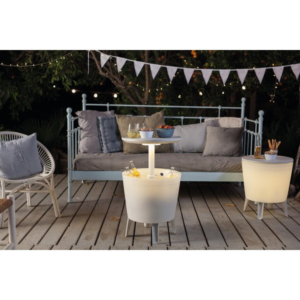 Masă de grădină cu frapieră rotundă 49.5x49.5 cm Illuminated cool – Keter-image-4