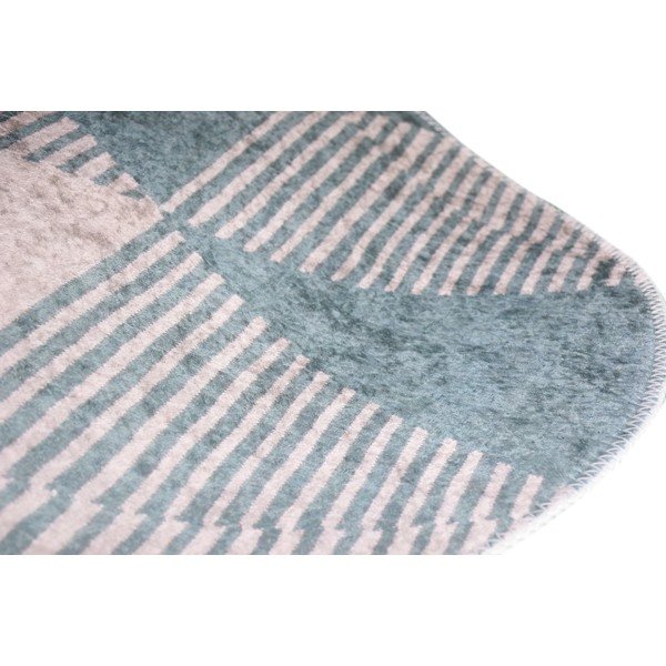 Covor albastru lavabil 60x100 cm Oval – Vitaus-image-2