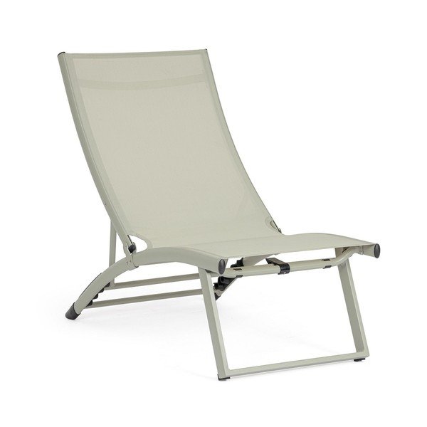 Șezlong de grădină taupe din metal Taylor – Bizzotto