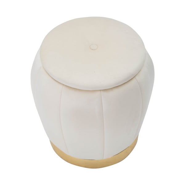Taburet crem cu tapițerie din catifea Paris – Mauro Ferretti-image-2