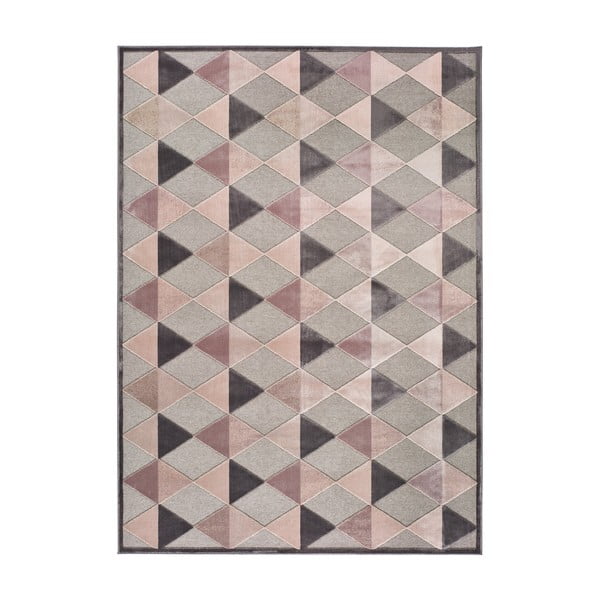 Covor Universal Farashe Triangle, 120 x 170 cm, gri-roz