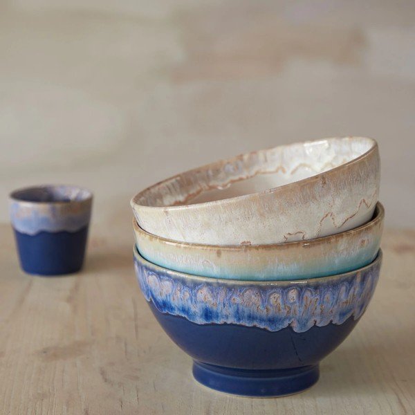 Boluri albastre 4 buc. din gresie ø 15 cm Latte – Costa Nova-image-2