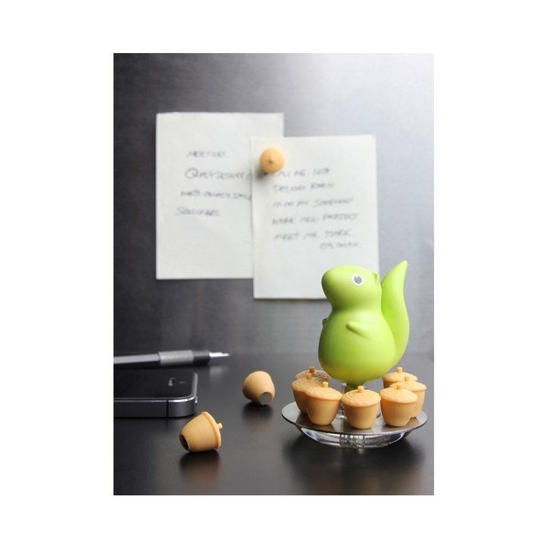 Suport verde cu pioneze Qualy Squirrel & Acorn-image-2