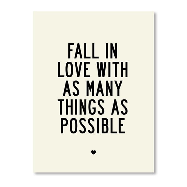 Poster Americanflat Fall In Love, 42 x 30 cm