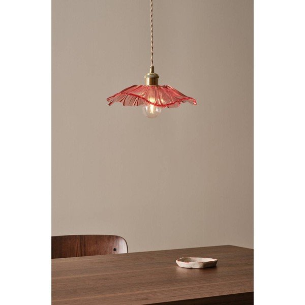 Lustră roșie/aurie din sticlă ø 30 cm Nugget – Jotex-image-1