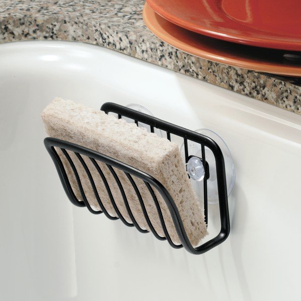 Suport metalic cu ventuze iDesign Axis, 6,5 x 14 cm, negru-image-3