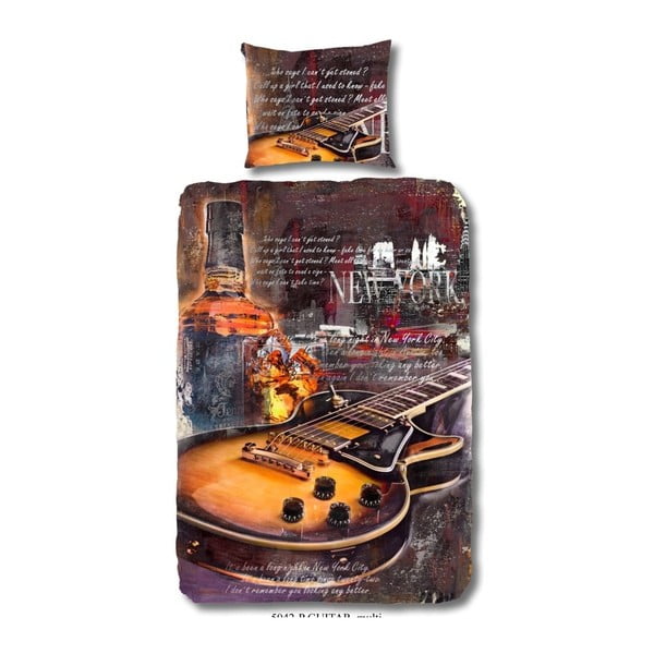 Lenjerie de pat din bumbac Muller Textiels Guitar, 140 x 200 cm