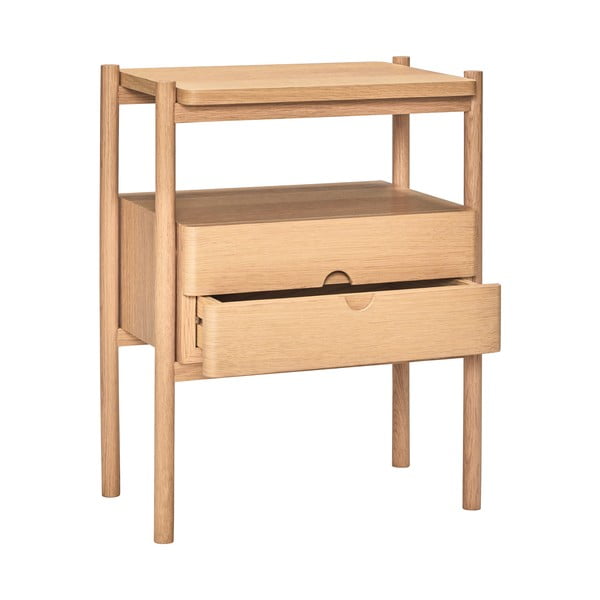 Noptieră în culoare naturală cu aspect de lemn de stejar Appeal – Hübsch-image-4