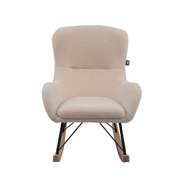 Fotoliu de copii bej balansoar cu tapițerie din țesătură bouclé Rocky – Vipack-image-2