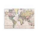 Tablou de perete din lemn de pin Really Nice Things Mapamundi, 40 x 60 cm