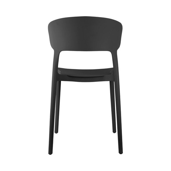 Scaune de dining negre 4 buc. din plastic Fain – Leitmotiv-image-4