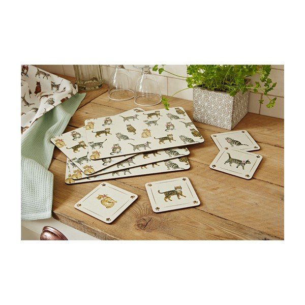 Set 4 suporturi pentru farfurie Cooksmart England Cats on Parade-image-3