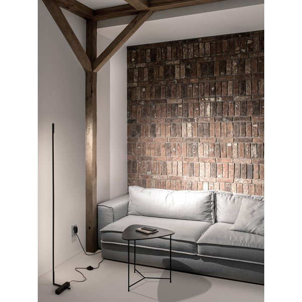 Lampadar negru LED din metal cu abajur din sticlă acrilică (înălțime 140 cm) Raccio – Nova Luce-image-1
