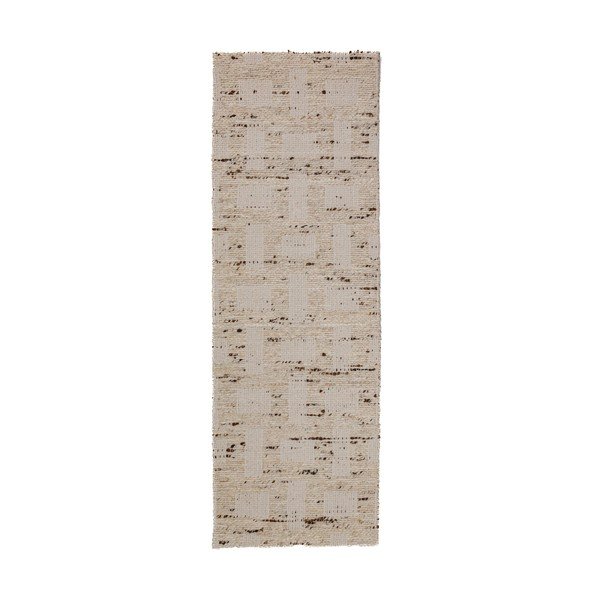 Covor tip traversă în culoare naturală țesut manual din amestesc de lână 80x230 cm Rova Blend – Flair Rugs