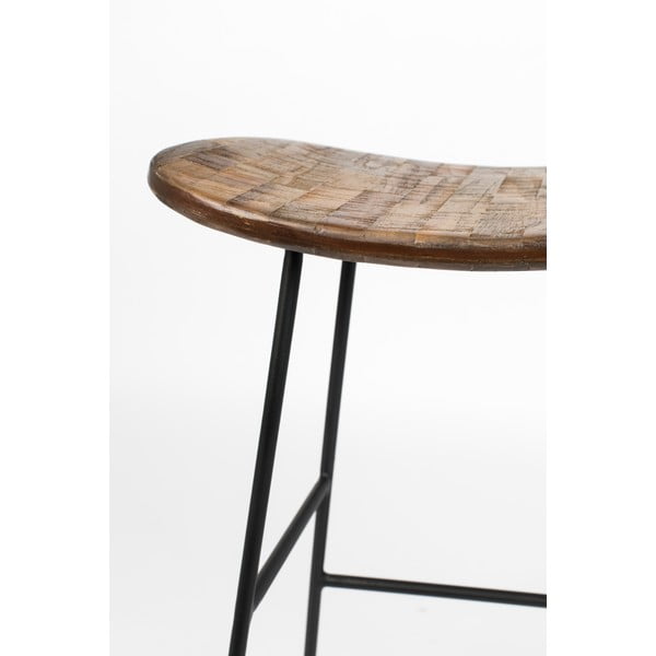 Scaun de bar în culoare naturală 2 buc. (înălțime șezut 62 cm) Tangle – White Label-image-1