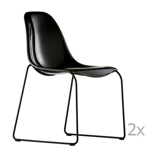 Set 2 scaune Pedrali DayDream, negru