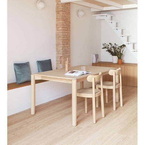 Masă de dining extensibilă în decor frasin 160x100 cm Atlas - Teulat-image-1