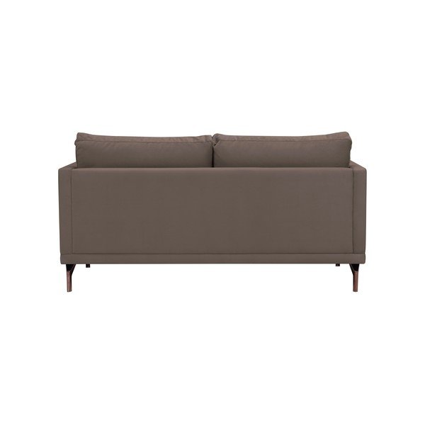 Canapea cu 2 locuri şi picioare metalice aurii Windsor & Co Sofas Jupiter, maro-image-3