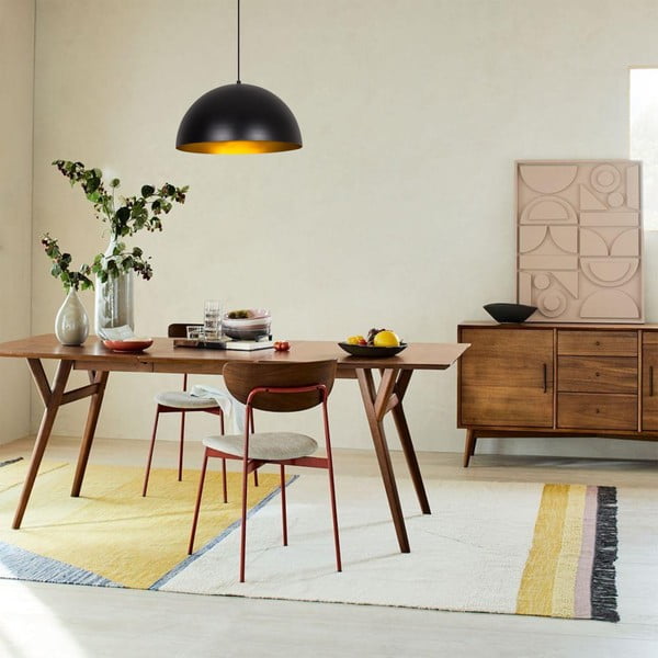 Lustră neagră cu abajur din metal ø 40 cm Coppa – Opviq lights-image-1