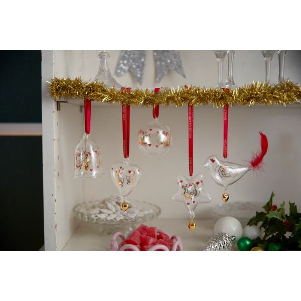 Ornament de Crăciun suflat manual din sticlă ø 5,5 cm Ann-Sofi Romme Annual Christmas Bell 2025 – Holmegaard-image-4