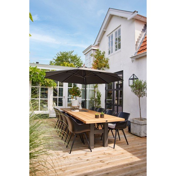 Umbrelă de soare gri închis ø 300 cm Shadowflex – Hartman-image-2