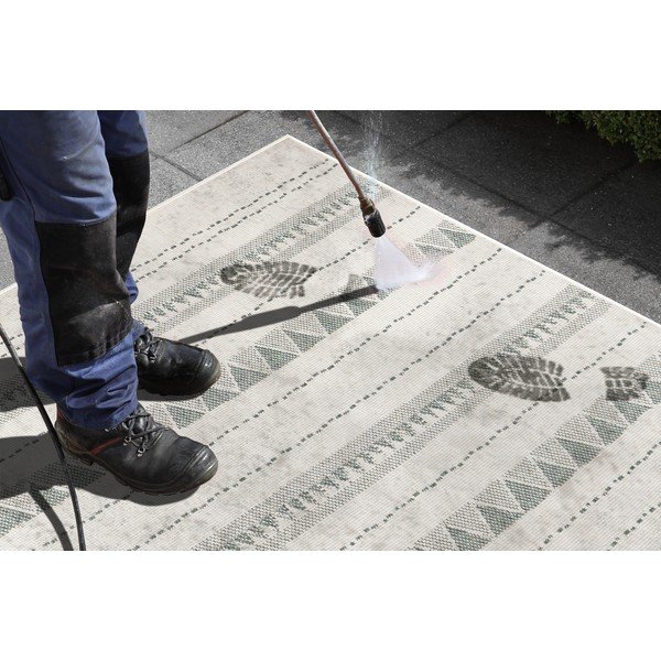 Covor adecvat pentru exterior NORTHRUGS Bahamas, 160 x 230 cm, verde-crem-image-1