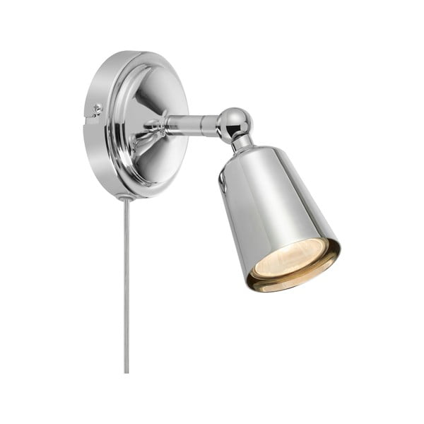 Aplică de perete argintie cu alimentare la priză Tiny – Markslöjd