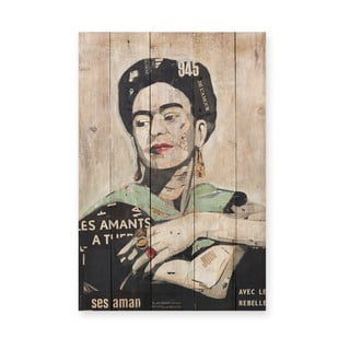 Tablou din lemn 40x60 cm Frida Les Amants - Madre Selva