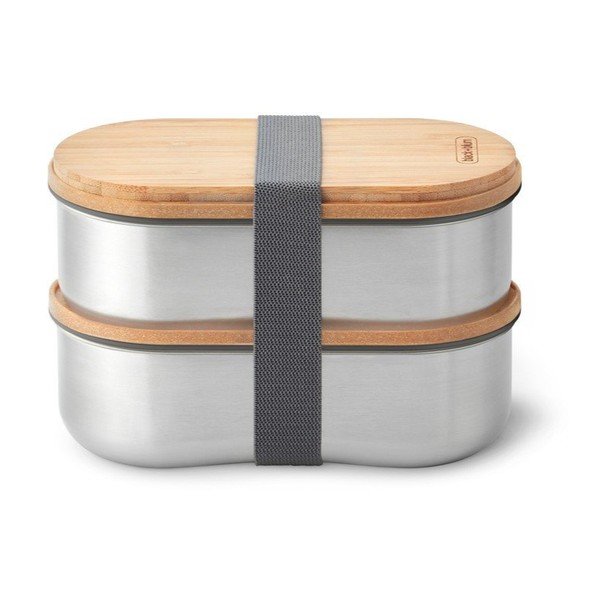 Cutie pentru prânz 2 buc. compartimentată Bento – Black + Blum