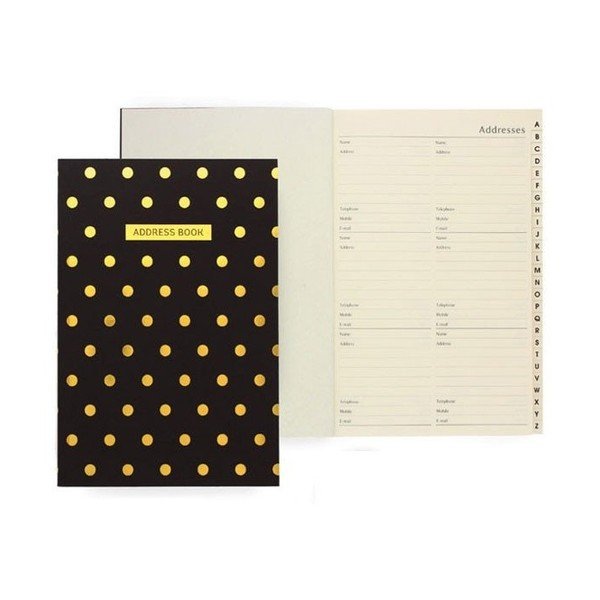 Agendă telefonică Go Stationery Midi Polka Black-image-1