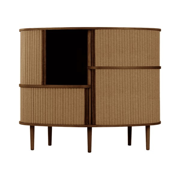 Dulap maro-maro deschis cu aspect de lemn de stejar cu ușă glisantă 120x100x50 cm Audacious – UMAGE-image-1