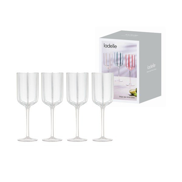 Set de pahare 4 buc. de vin 350 ml Stripe – Ladelle-image-2