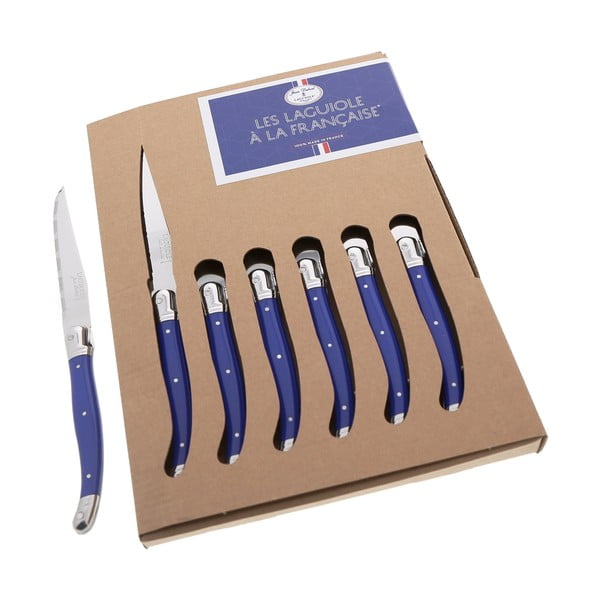 Set 6 cuțite Jean Dubost A la Francaise, albastru