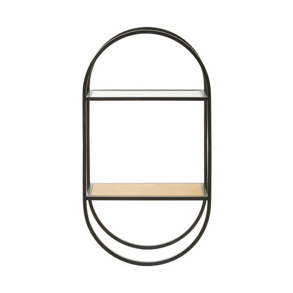 Raft negru/în culoare naturală etajat din metal 35 cm Mataram – Premier Housewares-image-3