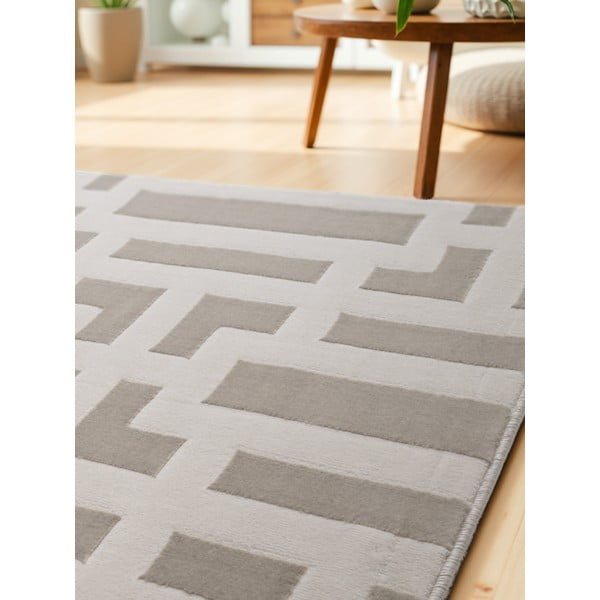 Covor tip traversă gri/crem 80x240 cm Perles Onyx – Elle Decoration-image-3