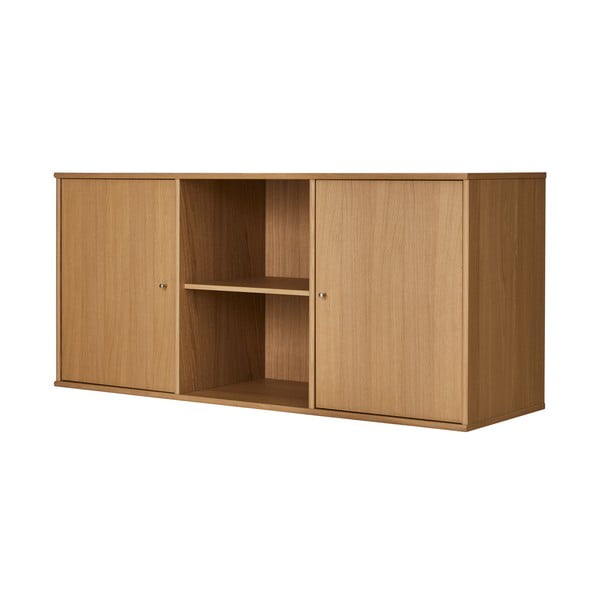 Comodă în culoare naturală joasă cu aspect de lemn de stejar suspendată 133x61 cm Mistral – Hammel Furniture-image-2