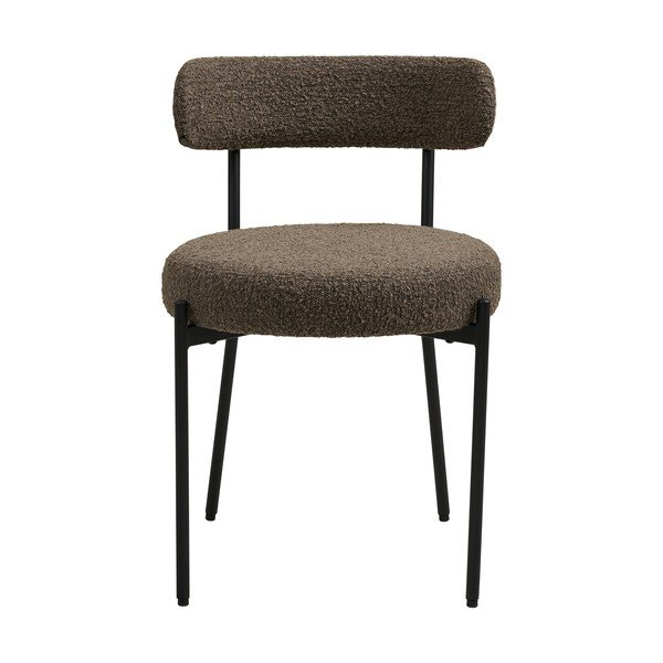 Scaun de dining maro tapițat Badalona – House Nordic-image-3