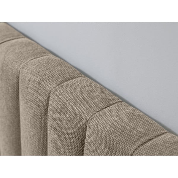 Pat matrimonial bej/natural cu somieră 180x200 cm Oceane – Bobochic Paris-image-3