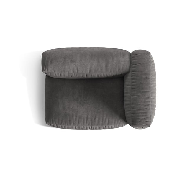 Modul pentru canapea modulară gri cu tapițerie din catifea (cu colț pe partea dreaptă) Martina – Micadoni -image-3