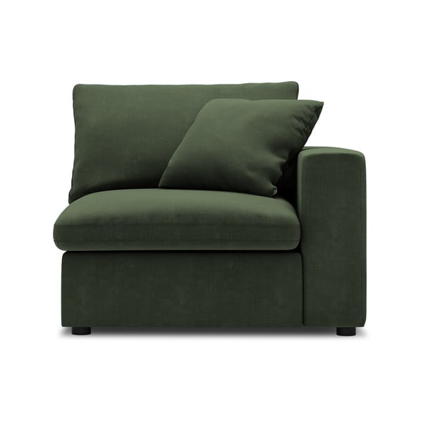 Modul cu tapițerie din catifea pentru canapea colț de dreapta Windsor & Co Sofas Galaxy, verde închis
