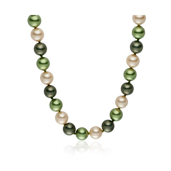 Colier cu perle verzi Pearls Of London Mystic, lungime 45 cm