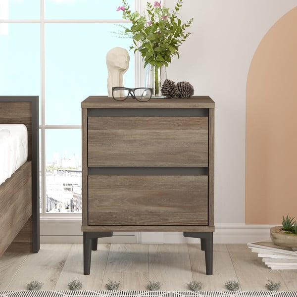 Noptieră maro Elegance – Kalune Design-image-1
