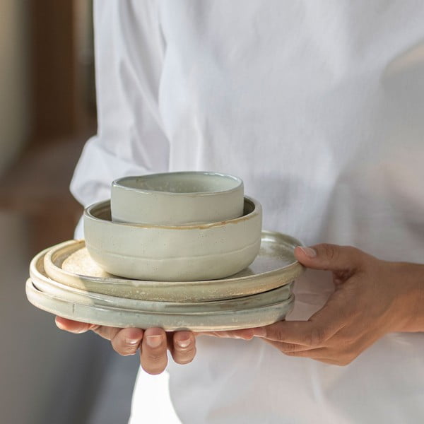 Farfurii bej 2 buc. din piatră ø 20 cm Sand Grain – Mette Ditmer Denmark-image-1