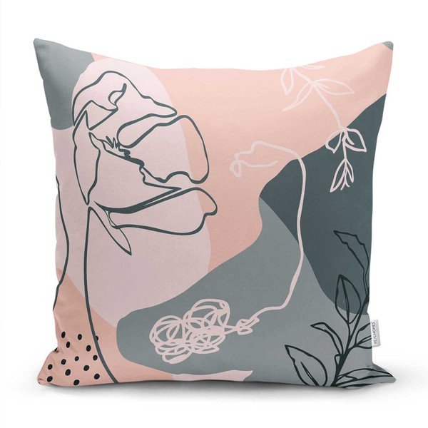 Set 4 fețe de pernă decorative Minimalist Cushion Covers Draw Art, 45 x 45 cm-image-3