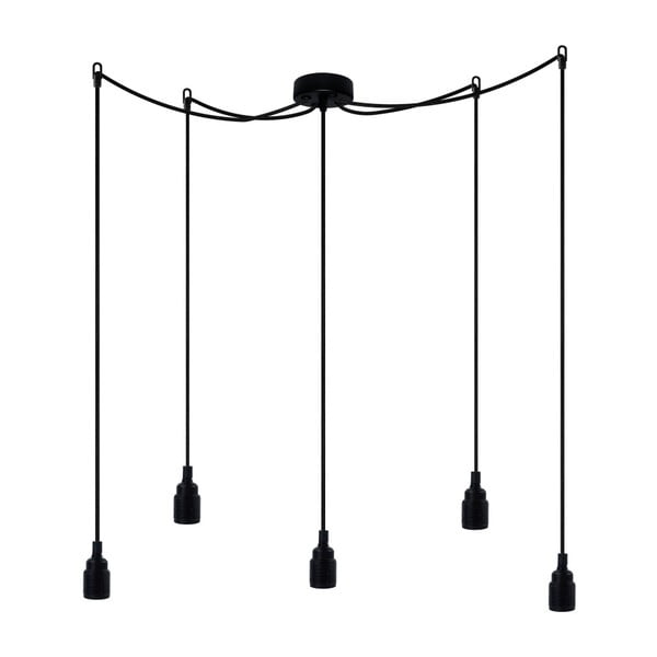 Lampă de tavan cu 5 cabluri  Bulb Attack Seis , negru