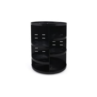 Organizator de baie negru pentru cosmetice din plastic – Hermia