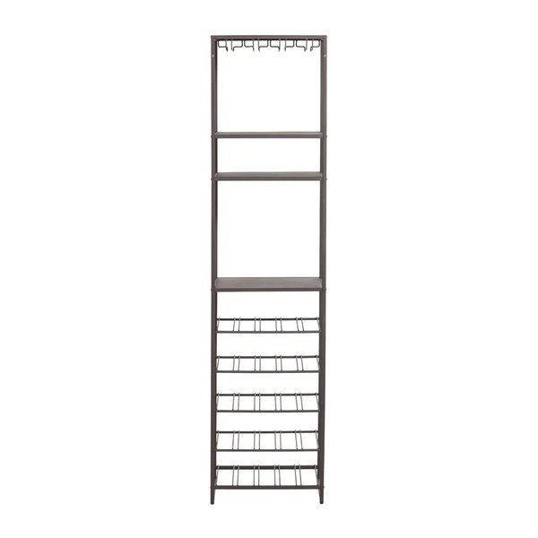Dulap vinotecă maro închis număr de sticle 25, 45x185x40 cm Reese – WOOOD-image-3